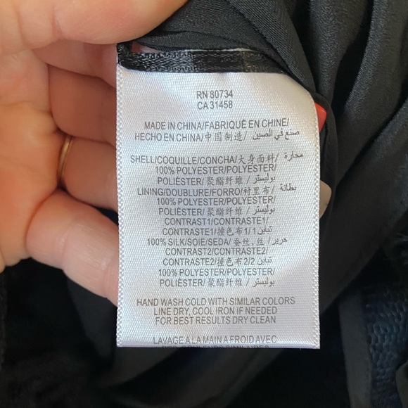 BCBGMAXAZRIA One Shoulder Party Dress Winter Formal Black Size 6 - Picture 9 of 10